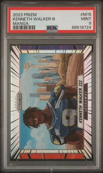2023 Panini Prizm Manga Kenneth Walker III #15 PSA 9