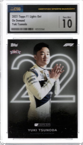2021 Topps F1 Lights Out Yuki Tsunoda 10 RC