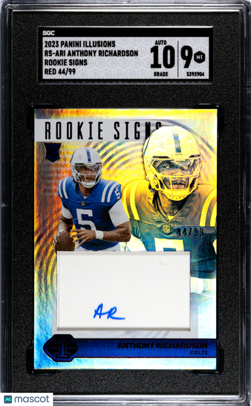 2023 Panini Illusions Anthony Richardson #RS-ARI Rookie Signs Red SGC 9 Auto 10
