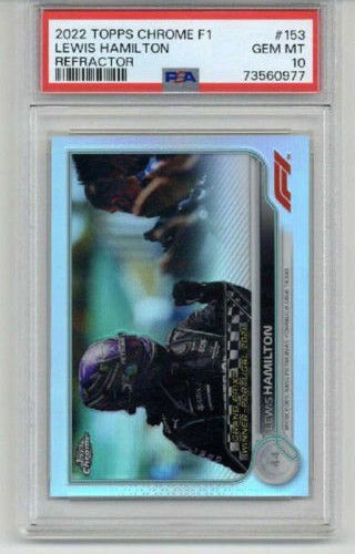 2022 TOPPS CHROME F1 FORMULA 1 REFRACTOR LEWIS HAMILTON PSA 10 LOW POP RARE