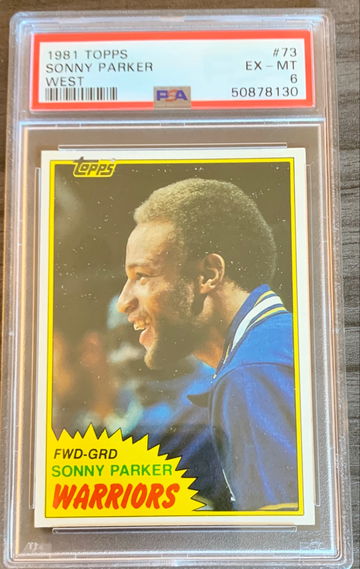 1981 - 82 Topps Basketball #73 West  Sonny Parker - Graded PSA 6 EX-MT New Label