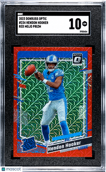 2023 Donruss Optic Hendon Hooker #234 Red Mojo Prizm SGC 10