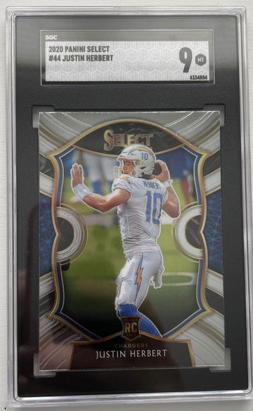 2020 Panini Select Concourse Justin Herbert #44 SGC 9 MT