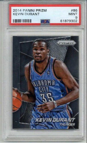 2014 PANINI PRIZM #86 KEVIN DURANT BASKETBALL CARD OKC THUNDER PSA 9 LOW POP