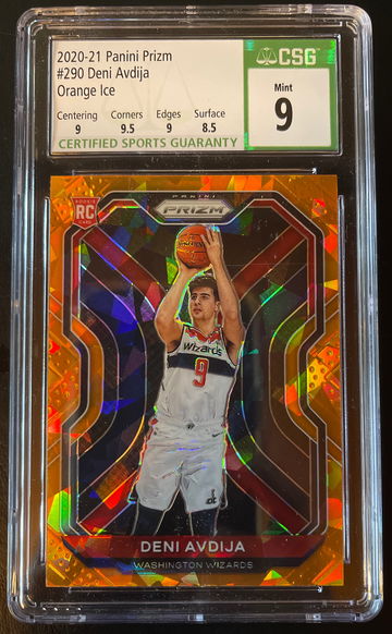 2020-21 Prizm Demi Avdija Rookie Orange Ice Mint 9 