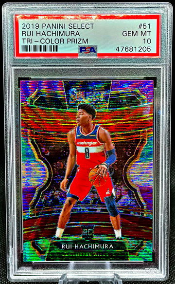 2019 Rui Hachimura Select Tri-Color Prizm PSA 10