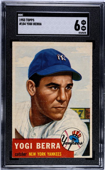 1953 Topps #104 Yogi Berra SGC 6