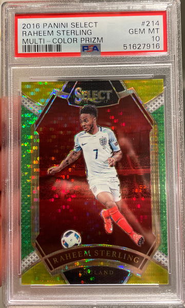 2016 Select Raheem Sterling Multi Color #214 - PSA 10