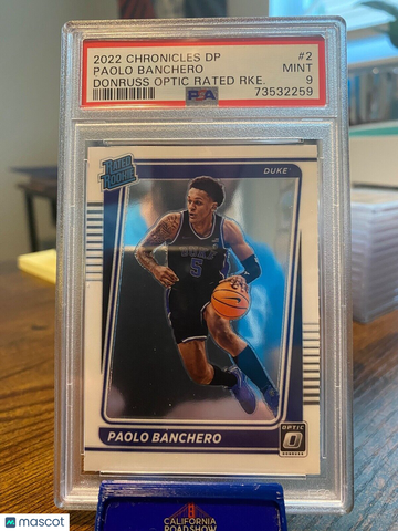 2022 Panini Chronicles Draft Picks Paolo Banchero #2 Optic Rookie PSA 9