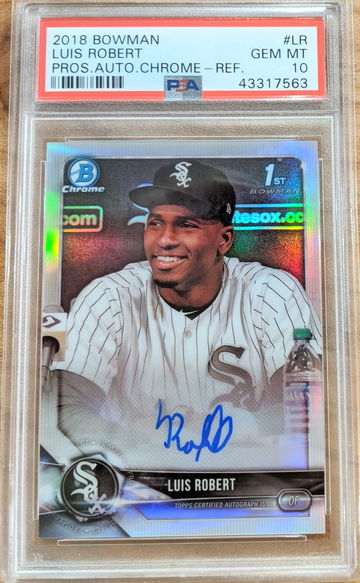 2018 Bowman Luis Robert Chrome Auto /499 PSA 10 GEM MINT