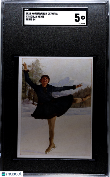 Sonja Henie 1928 Kornfranck Olympia #3 SGC 5 - POP 1. HIGHEST GRADED!