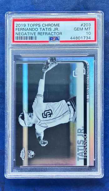 2019 Topps Chrome - FERNANDO TATIS JR - Negative Refractor PSA 10