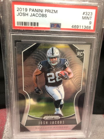 2019 Prizm Josh jacobs PSA 9
