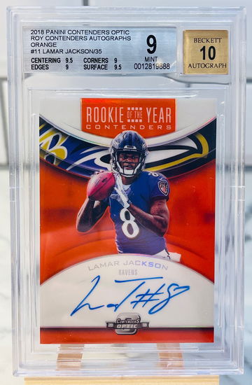 Lamar Jackson Rookie Auto Panini Contenders