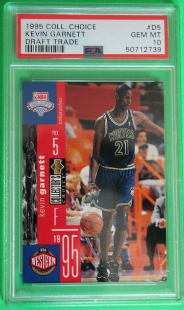 PSA 10 Kevin Garnett Rookie Card RC 1995-96 Collector's Choice Draft Trade #D5