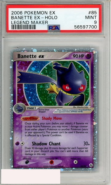 2006 POKEMON EX LEGEND MAKER BANETTE EX-HOLO #85 PSA 9 MINT