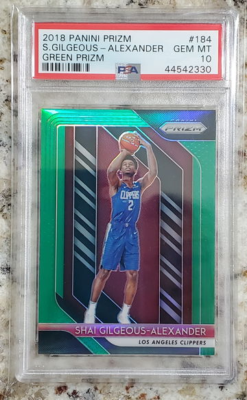 2018 Prizm Green SHAI GILGEOUS ALEXANDER PSA 10