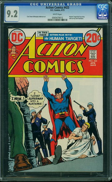 ACTION COMICS #423, CGC 9.2 NM-