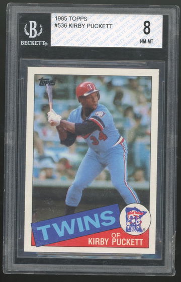 1985 Topps Kirby Puckett #536 BGS 8 NM-MT Minnesota Twins