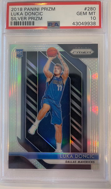 2018 PANINI PRIZM LUKA DONCIC SILVER PRIZM PSA 10
