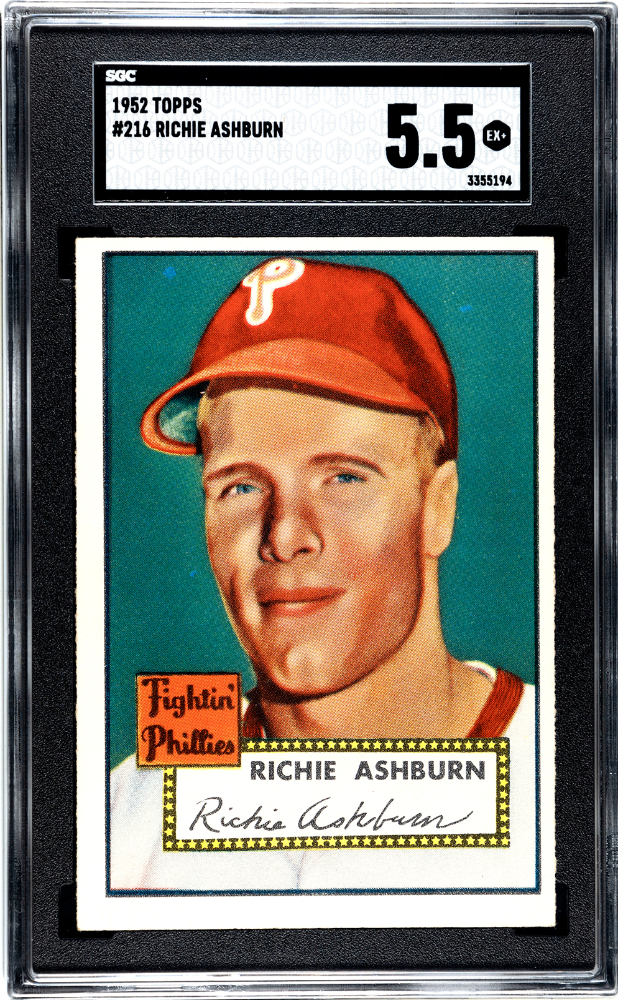 1952 Topps #216 Richie Ashburn SGC 5.5