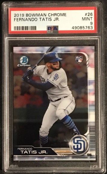 2019 Bowman Chrome - FERNANDO TATIS JR - Rookie - PSA 9 (763)