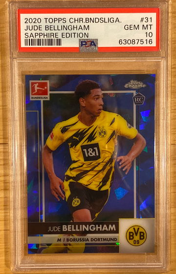 2020-21 Topps Chrome Bundesliga Sapphire Jude Bellingham PSA 10 