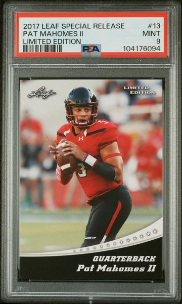 2017 Leaf Special Release Limited Edition Patrick Mahomes II #13 PSA 9