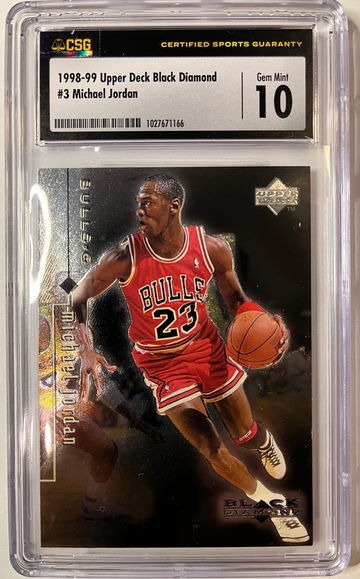 Michael Jordan 1998 UD Black Diamond #3 CSG 10