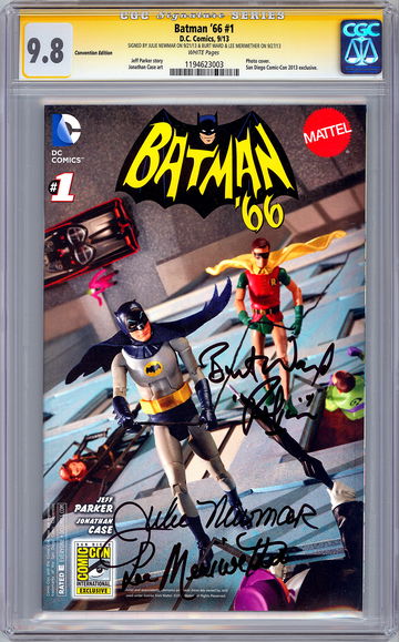 BATMAN ‘66 #1 CGC-SS 9.8 SIGNED BY BURT WARD JULIE NEWMAR LEE MERIWETHER 2013