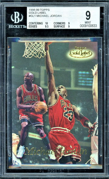 Michael Jordan 1998-99 Topps Gold Label Michael Jordan BGS 9 MINT #1 Chicago Bulls!