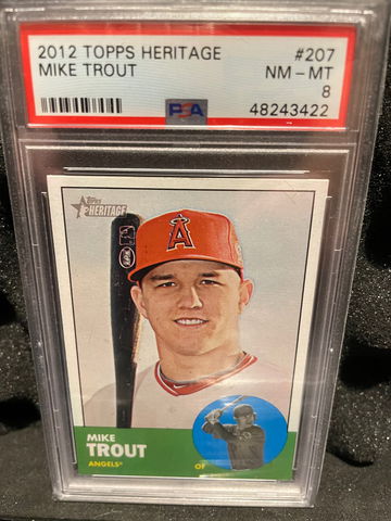 2012 Heritage Mike Trout RC PSA 8