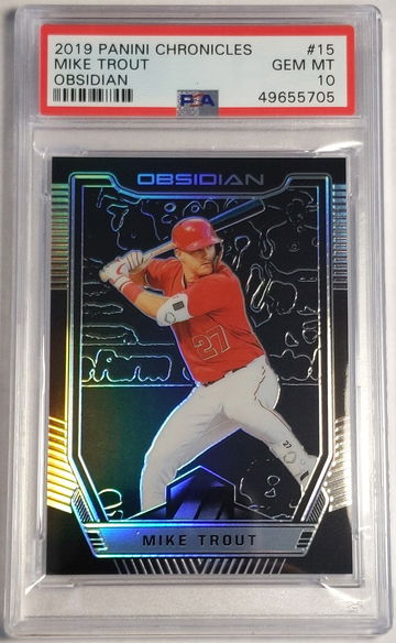 Mike Trout 2019 Obsidian Chronicles #15 PSA 10