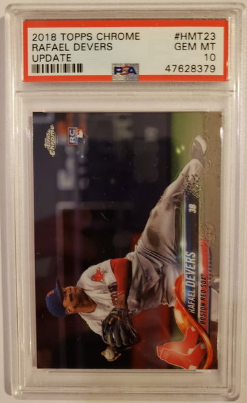 2018 Topps Chrome Update Rafael Devers #HMT23 PSA 10 Gem Mint