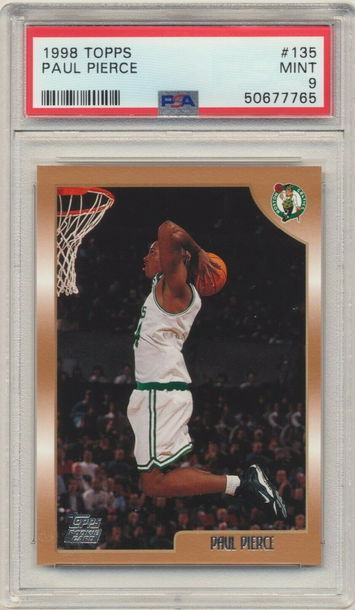 QTY! PSA 9 MINT PAUL PIERCE 1998 TOPPS BASE ROOKIE CARD #135 BOSTON CELTICS HOF