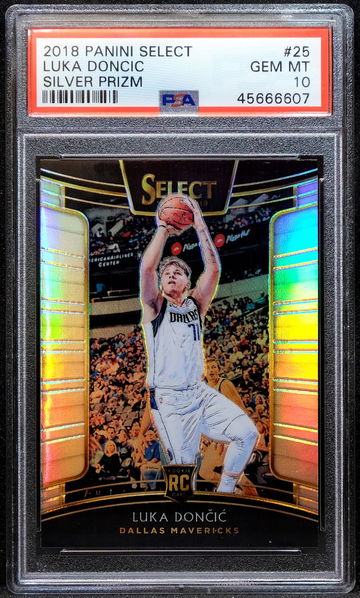 2018 LUKA DONCIC Rookie RC #25 🔥 Select Concourse SILVER PRIZM 🔥 PSA 10 - GEM