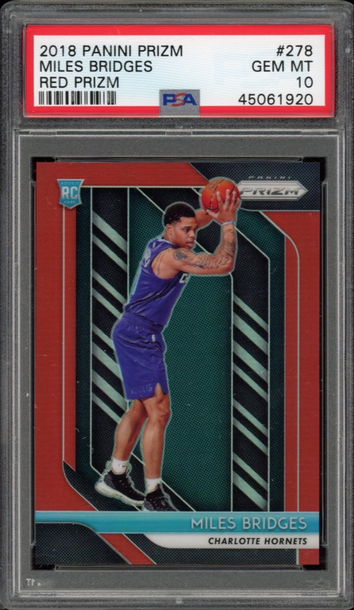 2018 Prizm Miles Bridges Red Prizm PSA 10 /299