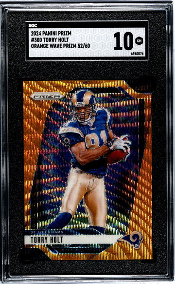 2024 Panini Prizm Orange Wave Prizm Torry Holt #300 /60 SGC 10