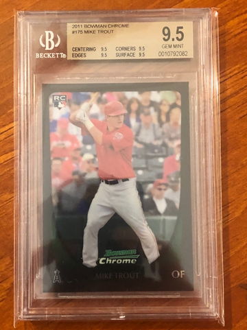 2011 Bowman Chrome Mike Trout BGS 9.5