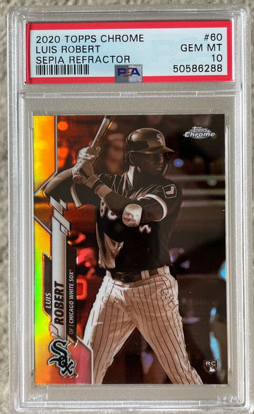 2020 Topps Chrome Luis Robert Sepia Refractor RC PSA 10 #60 🔥
