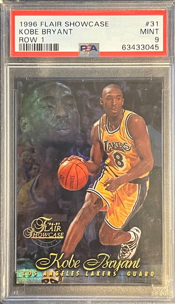 1996 FLAIR SHOWCASE KOBE BRYANT ROW 1