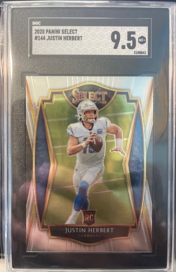 2020 Panini Select Justin Herbert RC Premier SGC 9.5