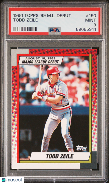 1990 Topps '89 M.L. Debut Todd Zeile #150 PSA 9
