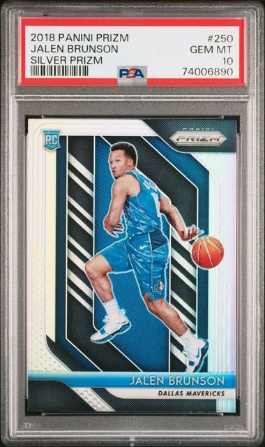 2018 Panini Prizm 250 Jalen Brunson Silver Prizm PSA 10