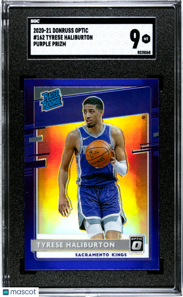 2020 Donruss Optic Tyrese Haliburton #162 Purple Prizm SGC 9
