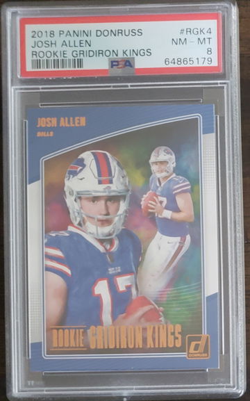 2018 Panini Donruss Josh Allen Rookie Gridiron Kings RC #RGK4 PSA 8