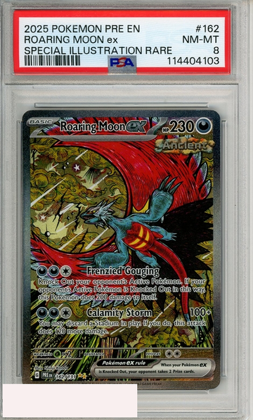 2025 POKEMON PRE EN-PRISMATIC EVO ROARING MOON EX #162 SIR PSA 8