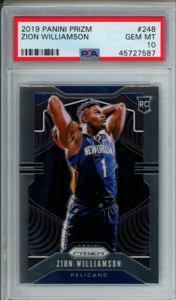 ZION WILLIAMSON 2019 PANINI PRIZM PSA 10 ROOKIE