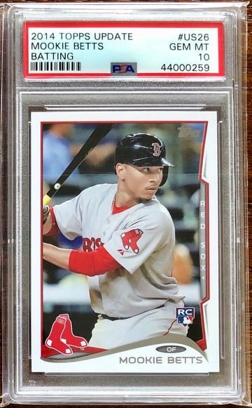 2014 Topps Update Mookie Betts Rookie RC PSA 10