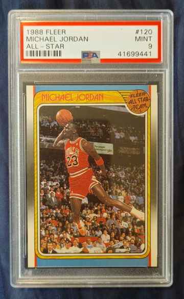 1988 Fleer All Star Michael Jordan PSA 9